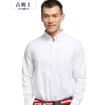 占姆士純棉牛津紡男士長袖襯衫