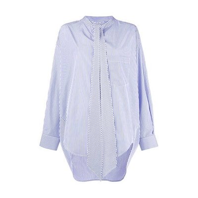 【18秋冬】 Balenciaga/巴黎世家 女士長袖襯衫 logo 條紋 3556